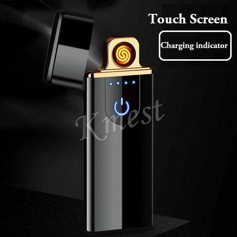Portable USB Rechargeable Windproof Flameless Electronic Cigarette Lighter, Metal ARC Lighter