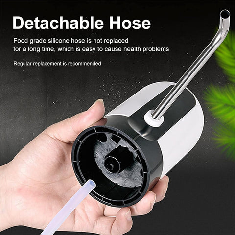 USB Rechargeable Electric Water Dispenser Pump, Portable Automatic Drinking Water Pump for 2-5 Gallon Bottles, One-Touch Water Dispensing Tool for Home Office Dormitory