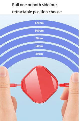 3 in 1 Charging Cable Roll, Retractable Charging Cable, Phone Stand, Data Sync Function, Universal Compatibility with iPhone, Samsung, Android Phones and Tablets