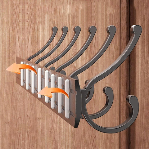 5 hooks self adhesive hooks no drill hooks heavy duty wall hooks 30kg load hooks coat rack wall mounted space saving hook rack rust resistant aluminium hooks punch free coat hanger kitchen wall hook