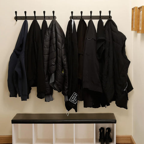 5 hooks self adhesive hooks no drill hooks heavy duty wall hooks 30kg load hooks coat rack wall mounted space saving hook rack rust resistant aluminium hooks punch free coat hanger kitchen wall hook