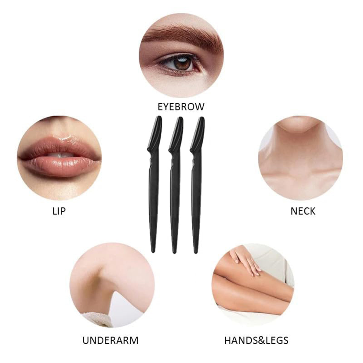 12 Pack Stainless Steel Eyebrow Razors, Portable Safety Facial Hair Trimmers, Precision Grooming Tools for Eyebrow Shaping and Daily Beauty Use