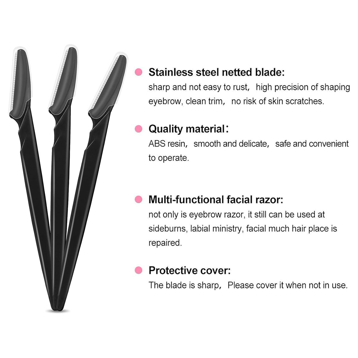 12 Pack Stainless Steel Eyebrow Razors, Portable Safety Facial Hair Trimmers, Precision Grooming Tools for Eyebrow Shaping and Daily Beauty Use
