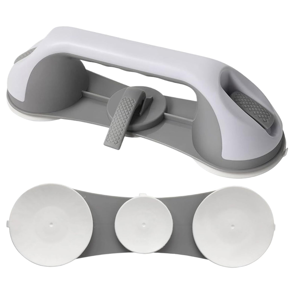 Suction Cup Shower Safety Grab Bar 2 Pack for Seniors, No-Drill Anti-Slip Handle for Bathroom Bathtub Toilet