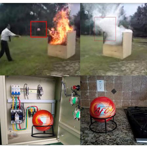 AFO Fire Extinguisher Ball ,Auto-Activation, 5s Rapid Fire Suppression for Home, Kitchen, Car, Office - UL & CE Certified Eco-Friendly Fire Safety Device