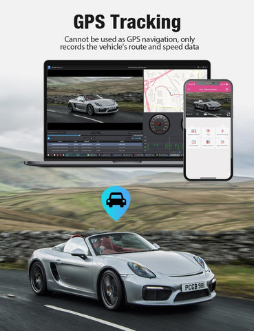 4K+1080P Dual Dash Cam Front and Rear, Built-in Wi-Fi GPS with APP Control, 3.18" IPS HD Screen, Smart Night Vision Parking Monitor with 24/7 Protection