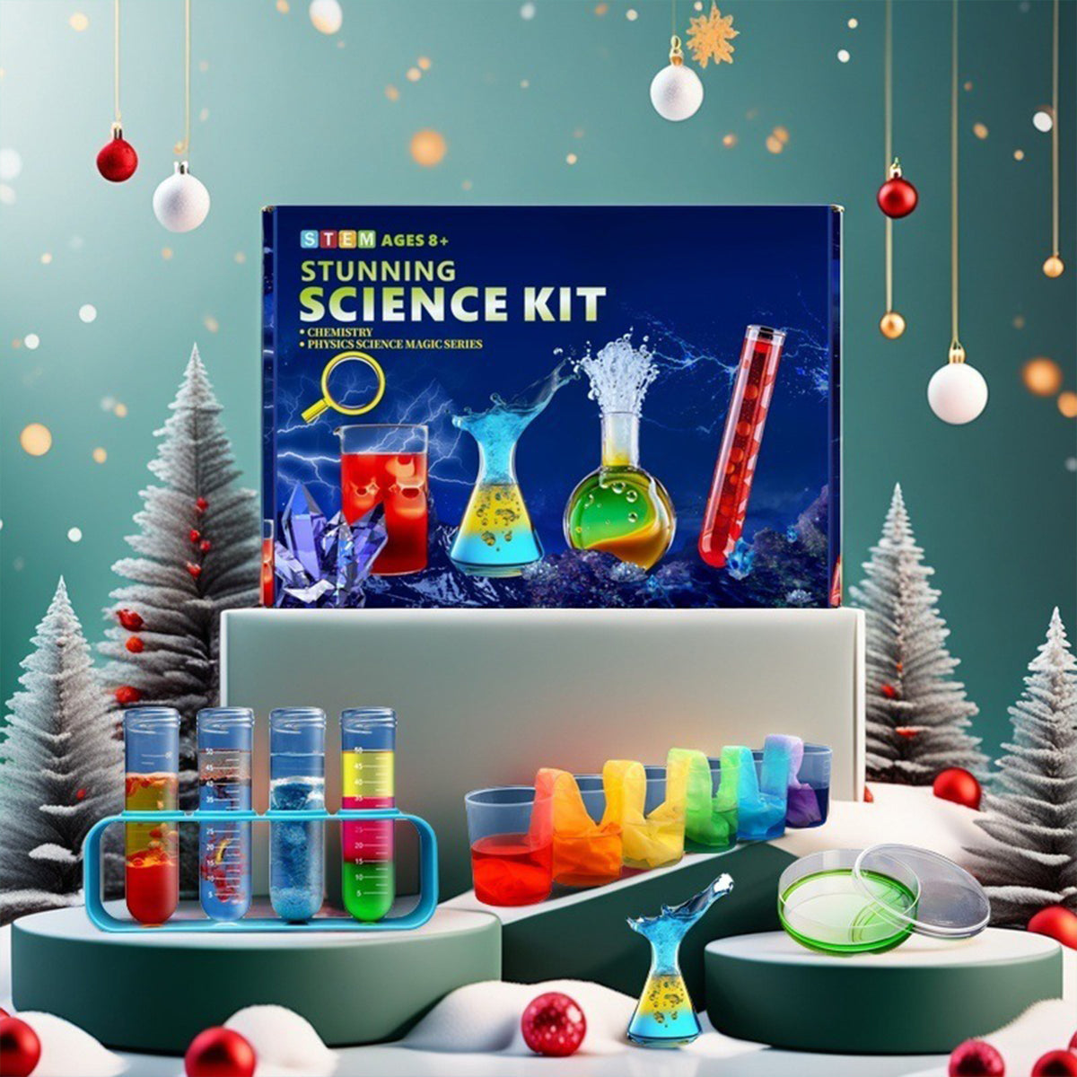 Kids Volcano STEM Kit, DIY Chemistry Science Experiment Set, Safe Educational Learning Toy for Boys & Girls, Hands-On Eruption Play for Home School & Birthday Gifts