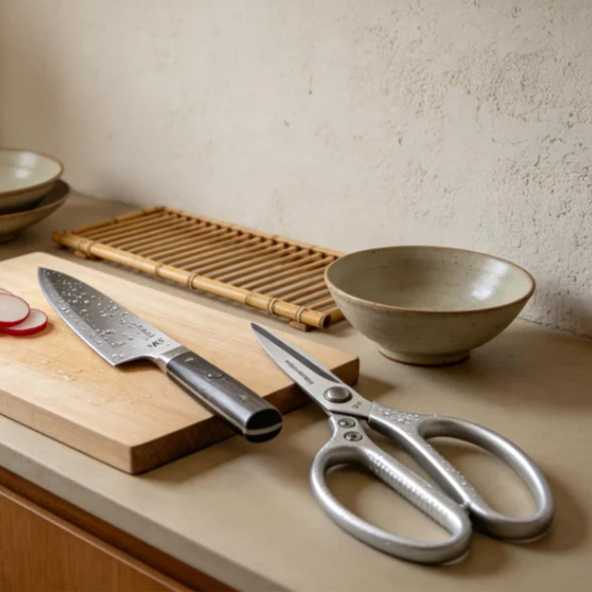 SK5 Heavy Duty Kitchen Scissors, Stainless Steel Multi-Functional Shears for Poultry Fish Meat Vegetable Cutting