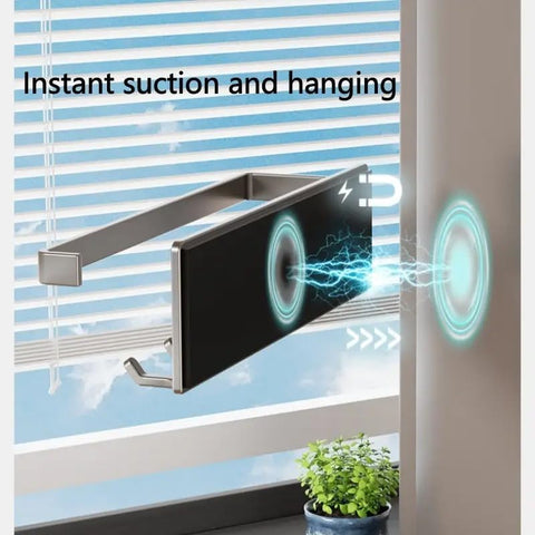 2-in-1 Towel Holder with Shelf & Spice Rack – Space-Saving Wall Mounted Kitchen Storage Organizer