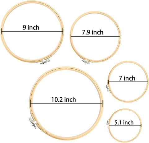 Embroidery Kit 215 Pcs, 100 Colors Threads, 5 Pcs Embroidery Hoops, 3 Pcs Aida Cloth, Complete Cross Stitch Tools Set for DIY Art Craft Stitching Beginners