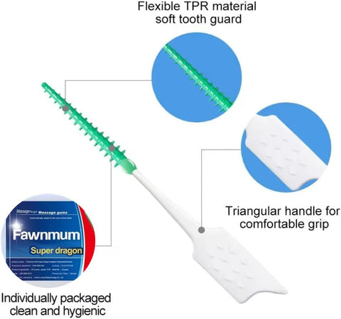 300PCS Soft Toothpick, Dental Toothpicks Brush Between Teeth, Disposable Dental Picks for Effective Oral Care and Teeth Cleaning at Home or Travel