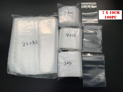 Reusable Daily Use PE Storage Bags, Waterproof Clear Sealed Ziplock Plastic Bags for Kitchen Organization, Travel Toiletries & Small Items