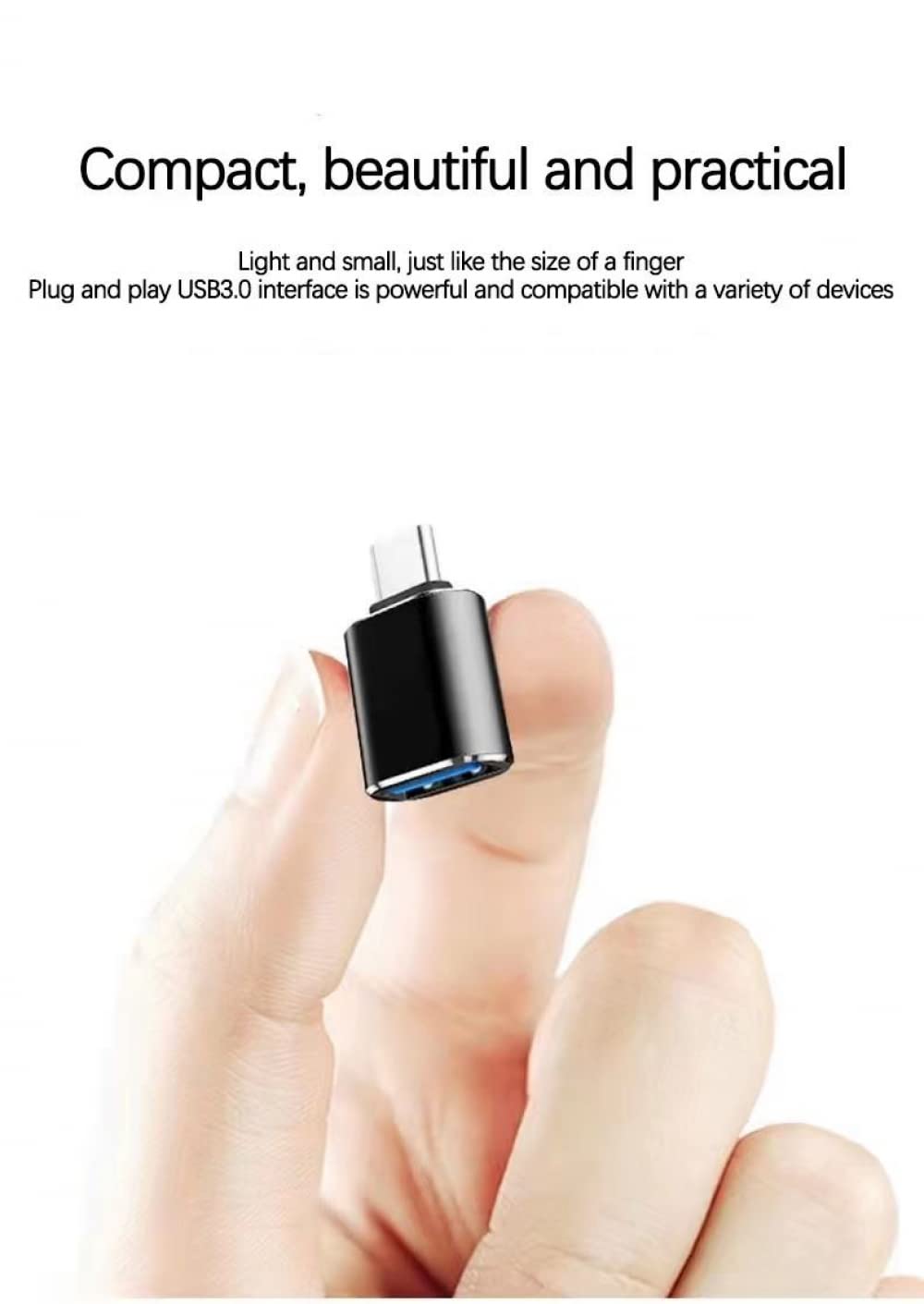 USB C to USB 3.0 Adapter (5 Pack),USB to USB C Adapter,USB Type-C to USB Adapter Fast Charging High Speed Data Transfer Female to Male Converter
