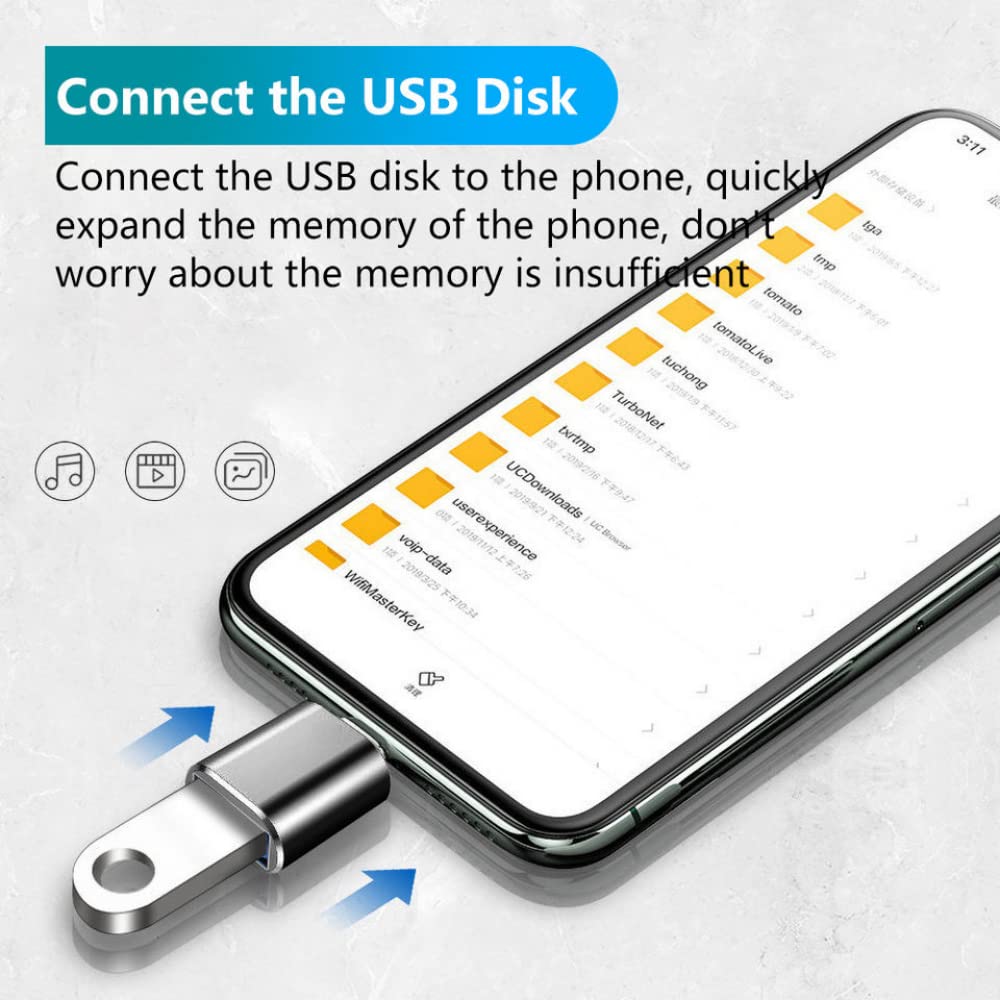 USB C to USB 3.0 Adapter (5 Pack),USB to USB C Adapter,USB Type-C to USB Adapter Fast Charging High Speed Data Transfer Female to Male Converter