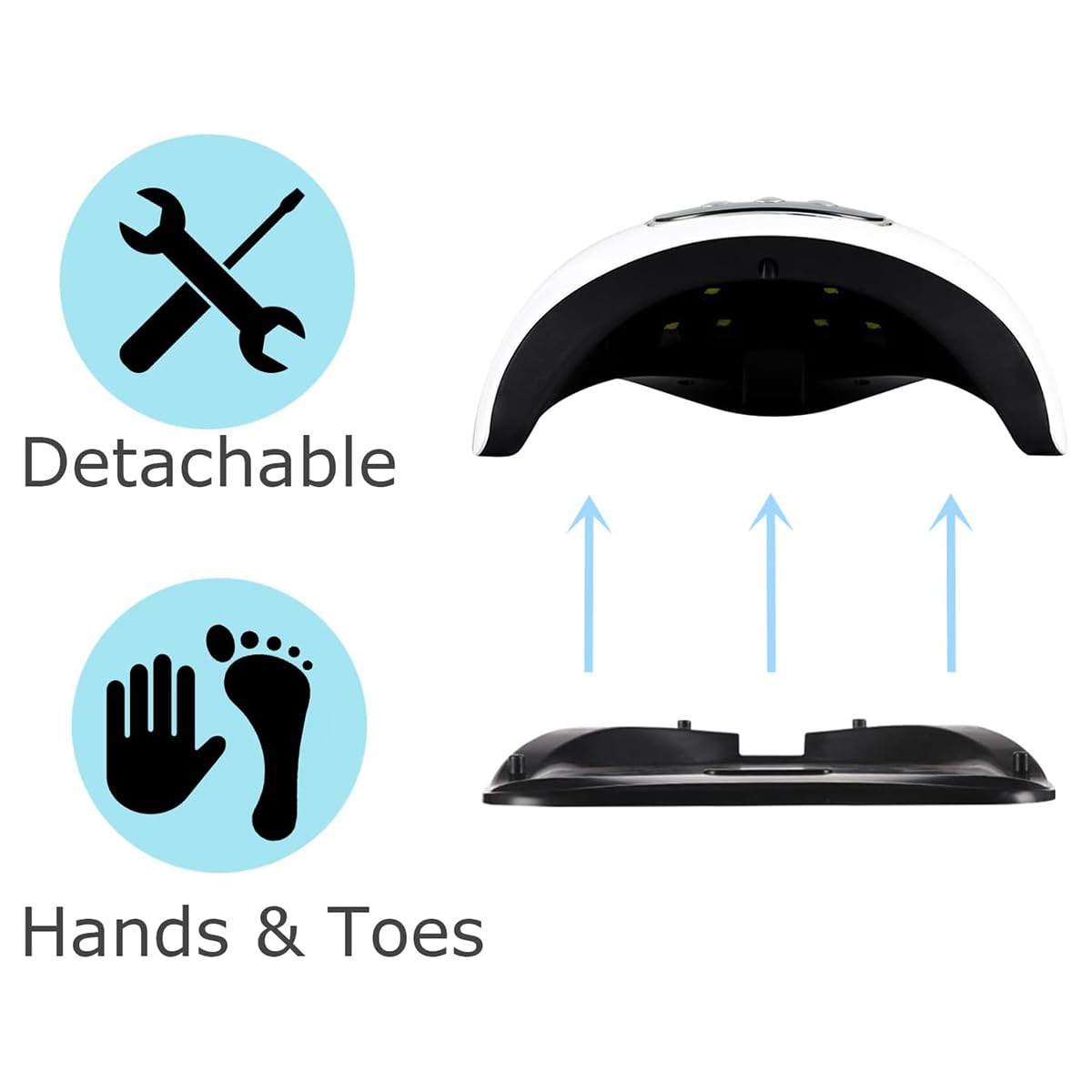 Portable Nail Lamp 168 Watt UV LED Nail Dryer with Handle Smart Sensor 4 Timer for Home Salon Use