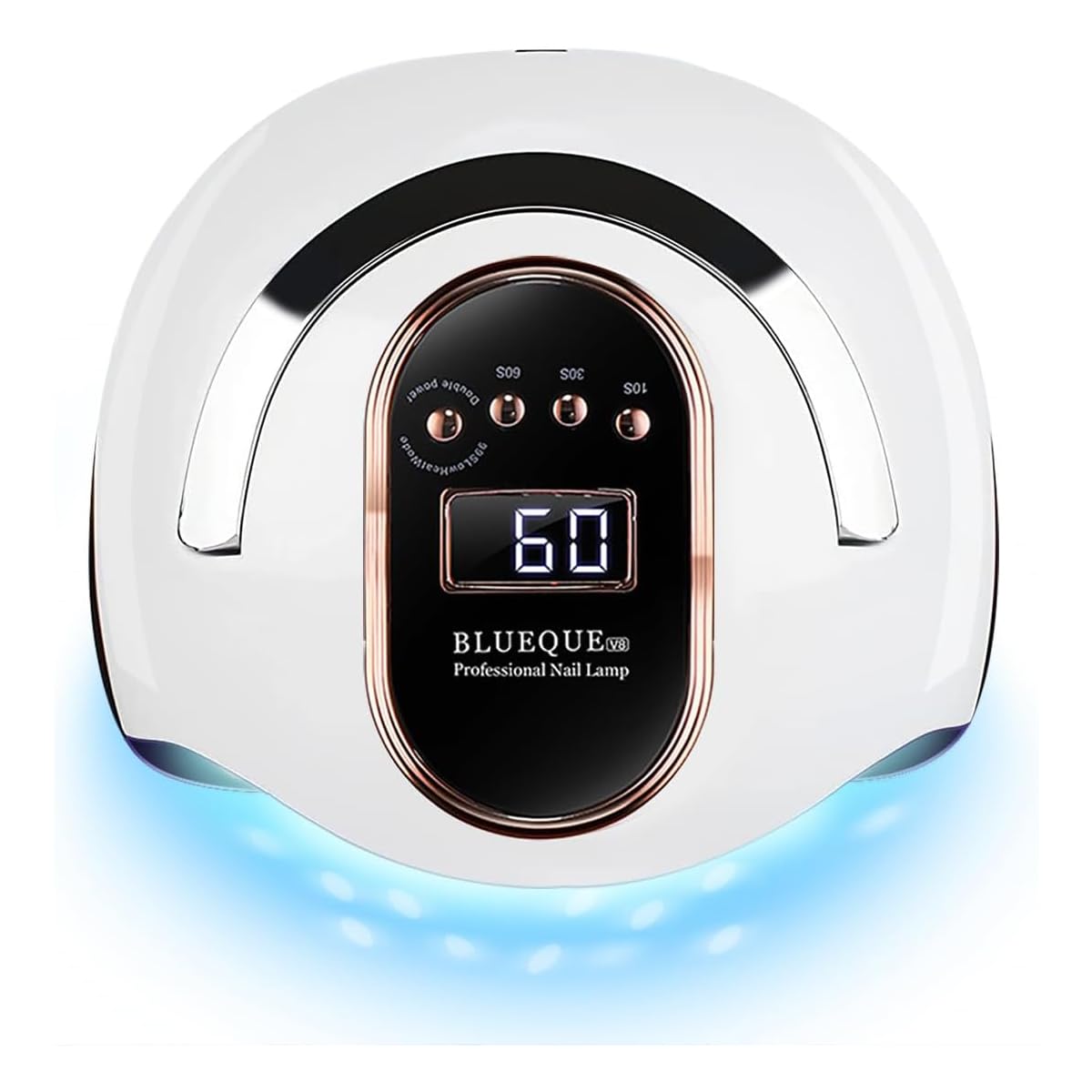Portable Nail Lamp 168 Watt UV LED Nail Dryer with Handle Smart Sensor 4 Timer for Home Salon Use