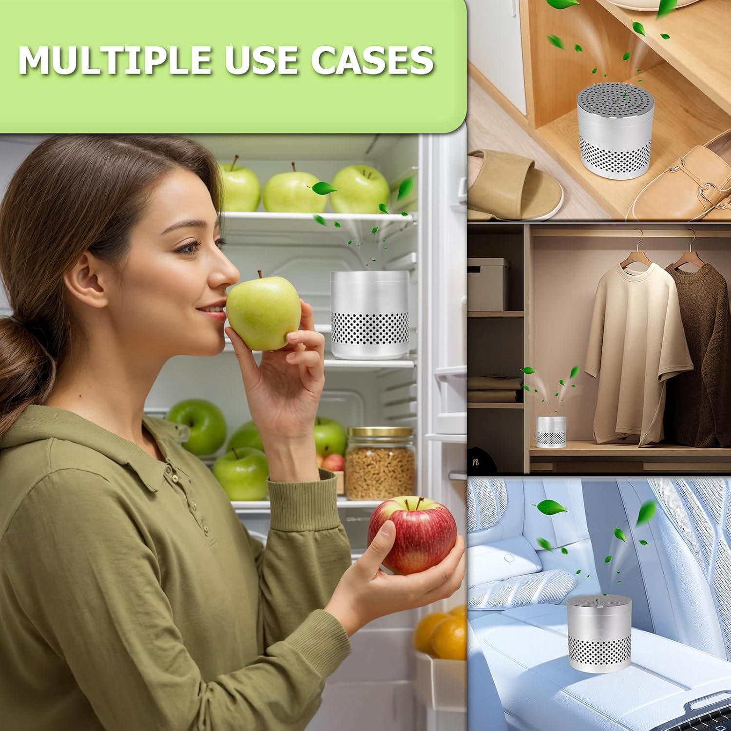 Portable Mini Fridge Deodorizer, Practical Odor Eliminator, Long Lasting Freshness Remover for Home Refrigerator, Car, Wardrobe and Cabinet