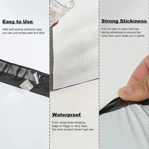 Poly Shipping Mailers, Waterproof Self Sealing Mailing Envelopes, Tear Resistant