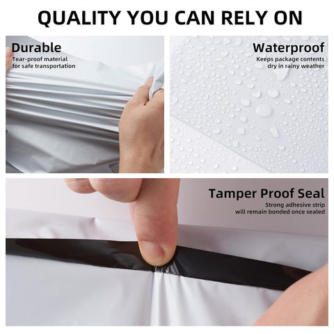 Poly Shipping Mailers, Waterproof Self Sealing Mailing Envelopes, Tear Resistant