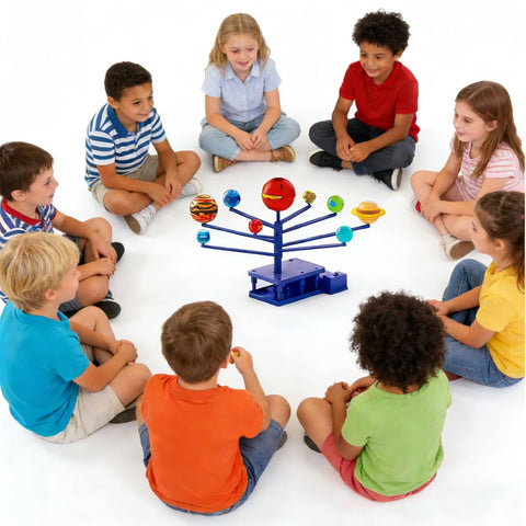 Electric Rotating Solar System Planet Model, STEM Educational Astronomy Learning Toy, Kids Early Education Space Cognitive Toy for Holiday Gifts