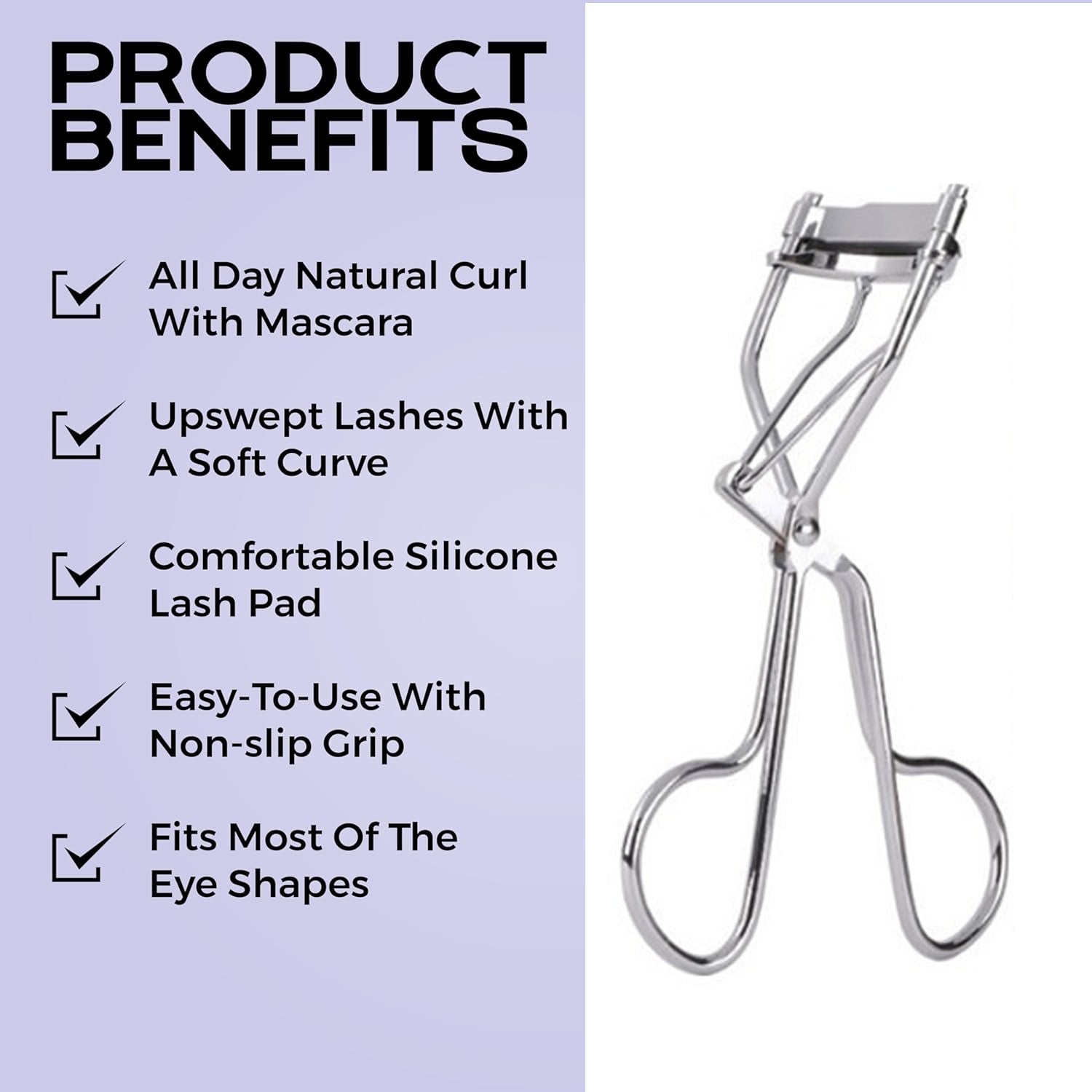 Iconic Eyelash Curler, Ergonomic Design for Precise Control, Long-Lasting Curl, Professional Makeup Tool Suits All Eye Shapes