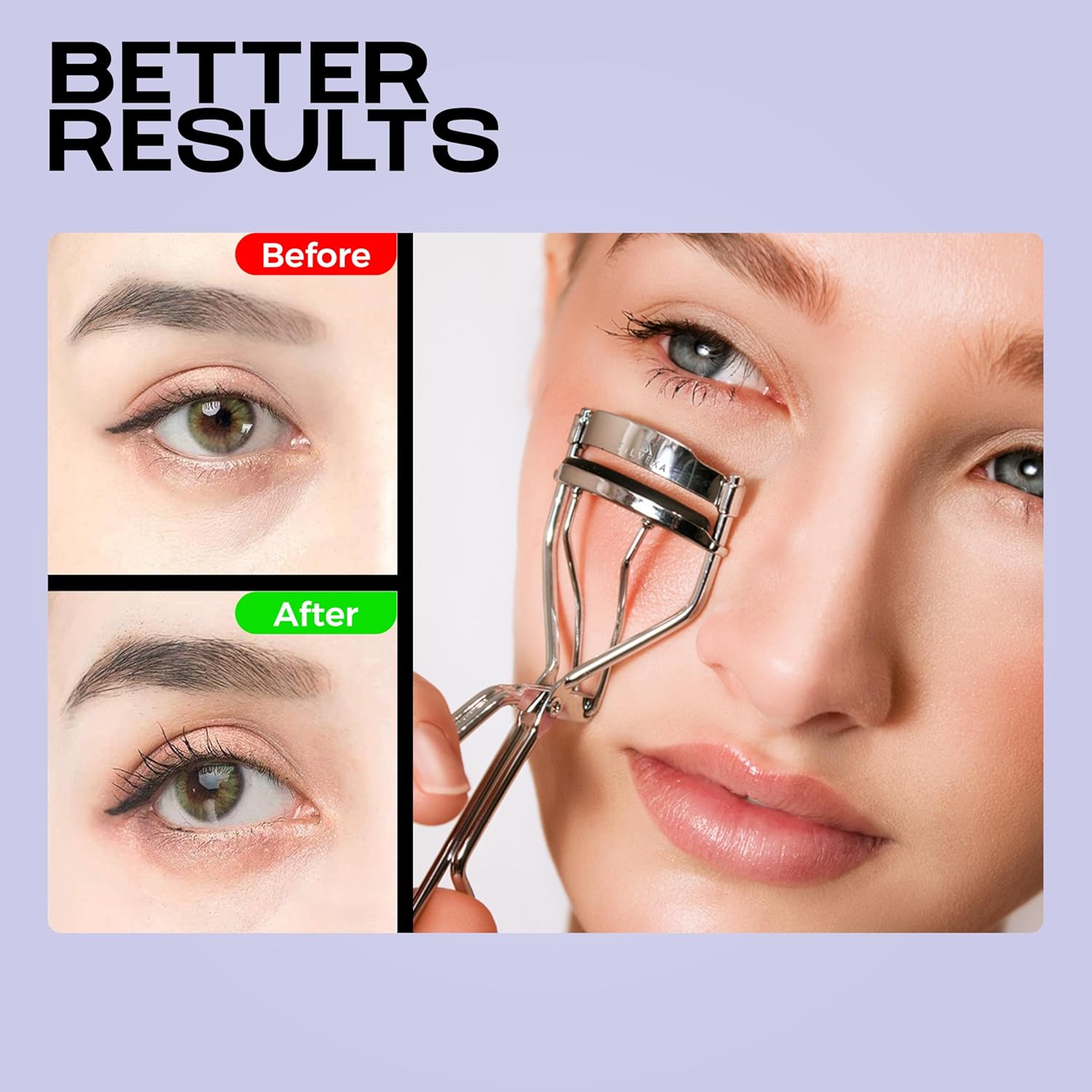 Iconic Eyelash Curler, Ergonomic Design for Precise Control, Long-Lasting Curl, Professional Makeup Tool Suits All Eye Shapes