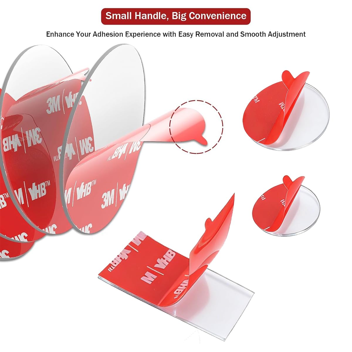 1mm Thick Transparent Double Sided Foam Tape, Strong Adhesive Square & Round Foam Pads, Removable Clear Mounting Pads for Home Office Decor and Daily Fixing