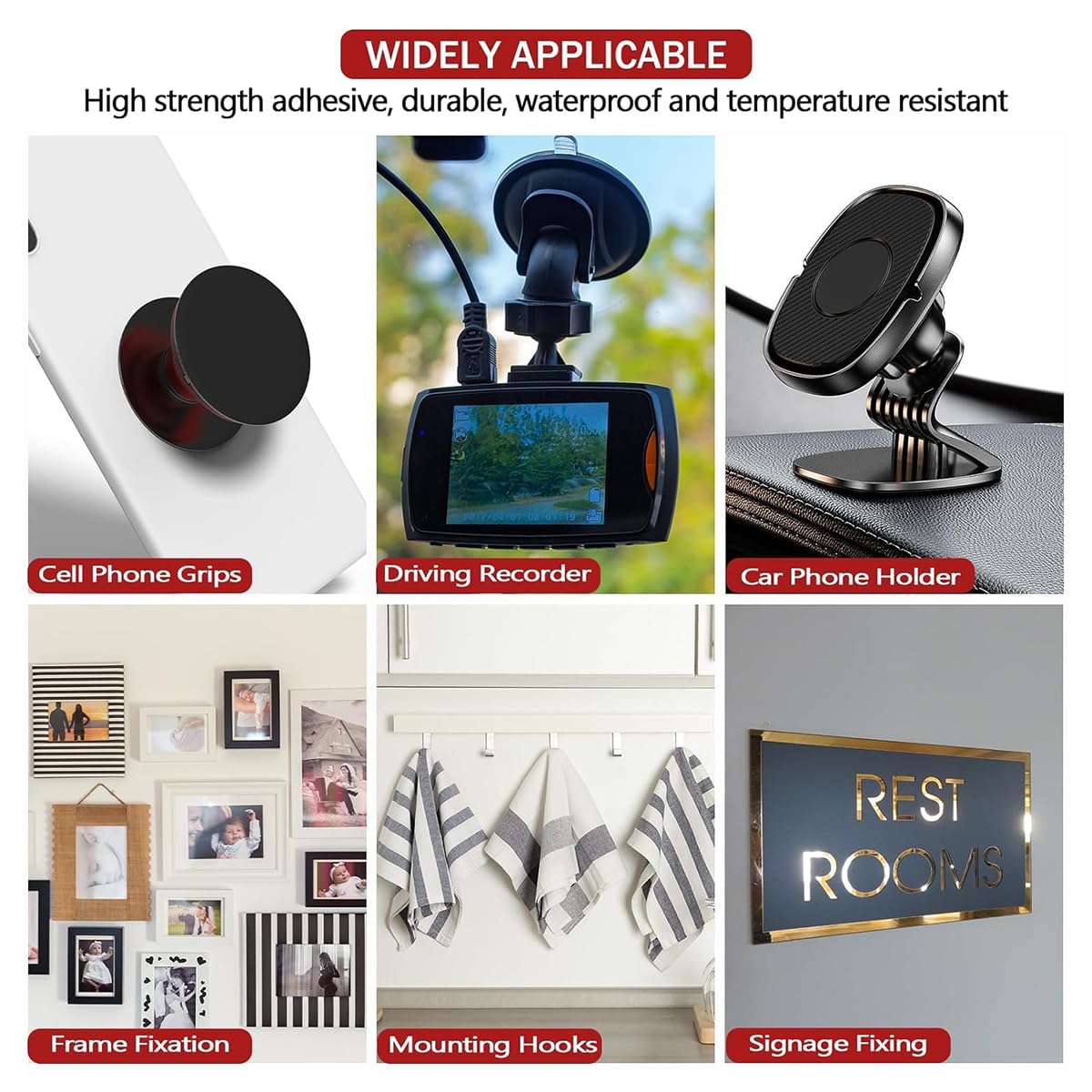 1mm Thick Transparent Double Sided Foam Tape, Strong Adhesive Square & Round Foam Pads, Removable Clear Mounting Pads for Home Office Decor and Daily Fixing
