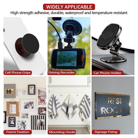 1mm Thick Transparent Double Sided Foam Tape, Strong Adhesive Square & Round Foam Pads, Removable Clear Mounting Pads for Home Office Decor and Daily Fixing