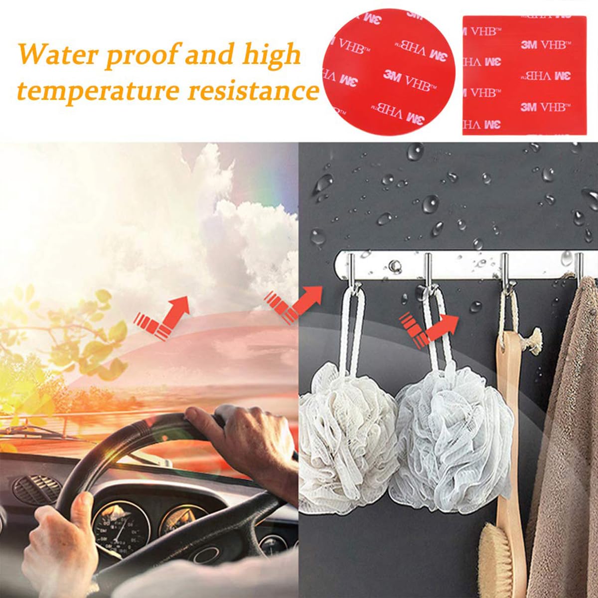 1mm Thick Transparent Double Sided Foam Tape, Strong Adhesive Square & Round Foam Pads, Removable Clear Mounting Pads for Home Office Decor and Daily Fixing