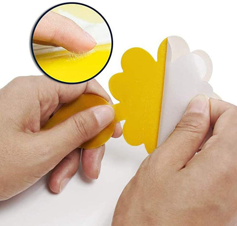 100PCS Dual-Sided Yellow Sticky Traps, Disposable Glue Insect Catcher for Indoor & Outdoor Plants, Fly Gnat Aphid Trap Sticky Pad