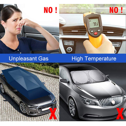 Car Shade Front Windshield Foldable Umbrella, UV Sun and Heat Insulation Protection, Universal Windshield Sun Shade for Vehicle Interior Cooling