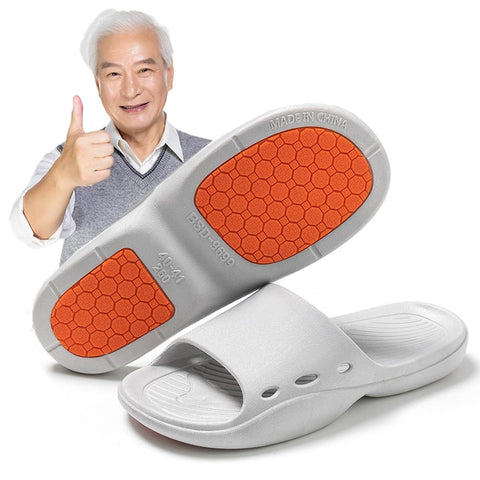 Non-Slip Shower Slippers, Soft Cushioned EVA Indoor Bathroom Slides, Anti-Skid Quick Drying House Slippers for Home Bath Bedroom Pool Beach
