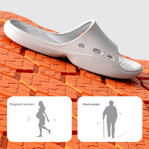 Non-Slip Shower Slippers, Soft Cushioned EVA Indoor Bathroom Slides, Anti-Skid Quick Drying House Slippers for Home Bath Bedroom Pool Beach