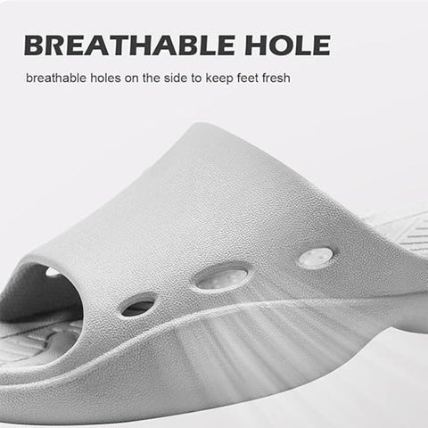 Non-Slip Shower Slippers, Soft Cushioned EVA Indoor Bathroom Slides, Anti-Skid Quick Drying House Slippers for Home Bath Bedroom Pool Beach