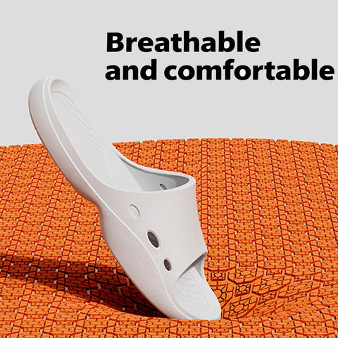 Non-Slip Shower Slippers, Soft Cushioned EVA Indoor Bathroom Slides, Anti-Skid Quick Drying House Slippers for Home Bath Bedroom Pool Beach