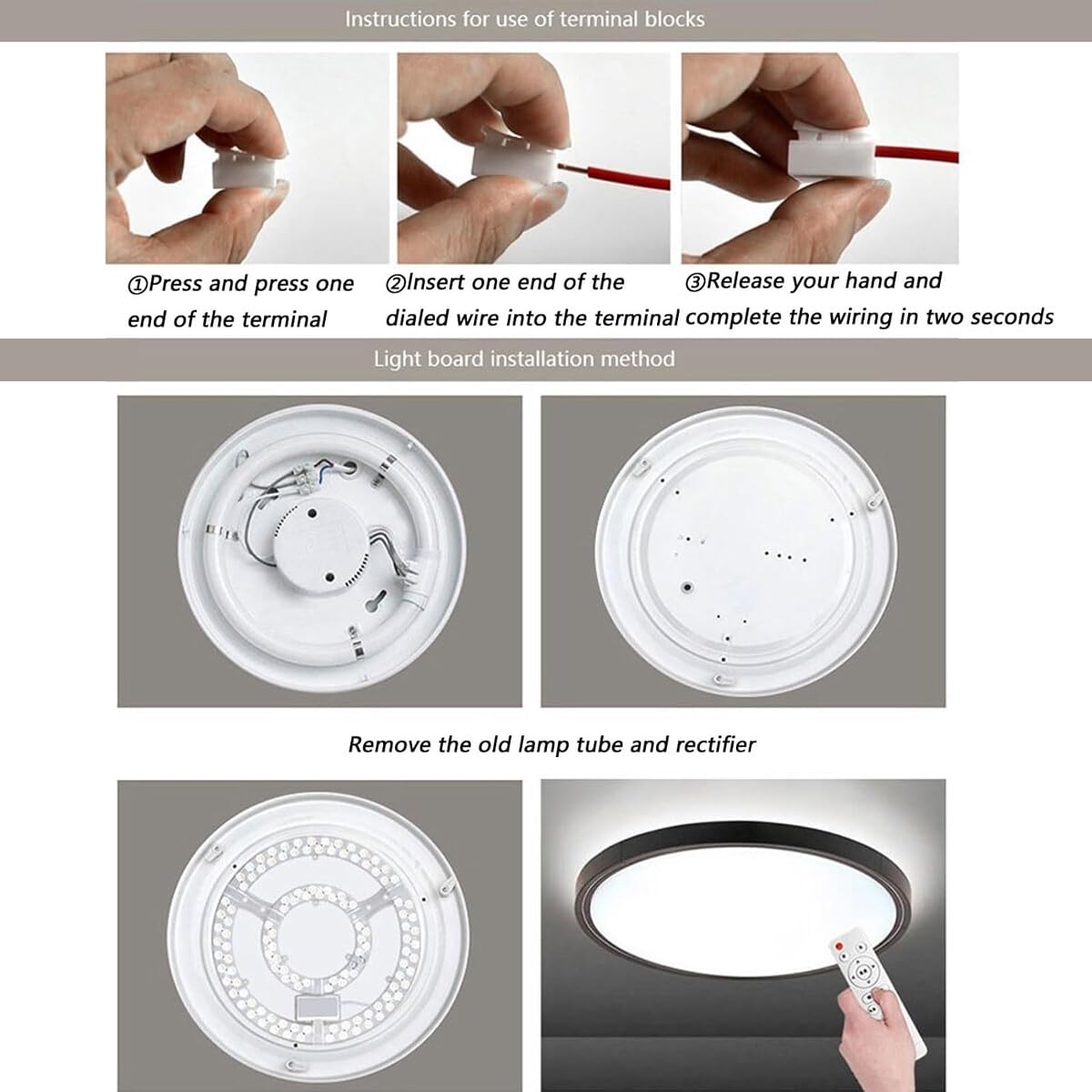 LED Magnetic Ceiling Light Engine Replacement Round Module 80W Cool White Double