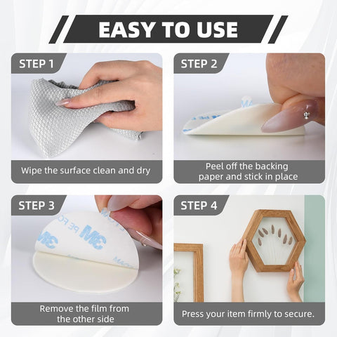 8 Pack 4cm Round Double Sided Adhesive Pads, 4mm Thick Heavy-Duty Foam Mounting Sticky Pads, Ultra Strong Waterproof Removable Tape for Home & Industrial Mounting Decor