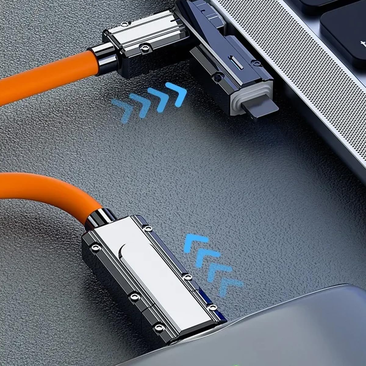 4 in 1 100W Fast Charging Data Cable 2M, Multi Cord with USB-C & iOS Connectors for iPhone, iPad, Laptops & All Smartphones