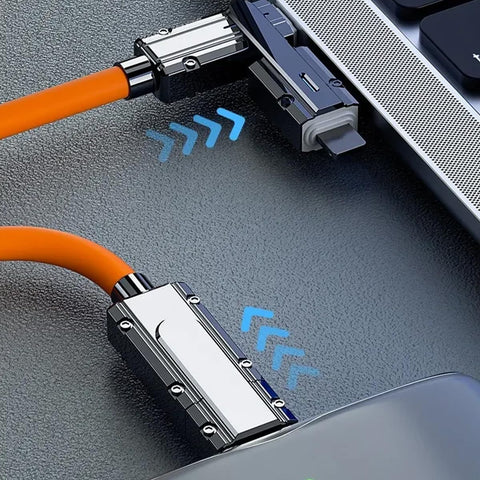 4 in 1 100W Fast Charging Data Cable 2M, Multi Cord with USB-C & iOS Connectors for iPhone, iPad, Laptops & All Smartphones