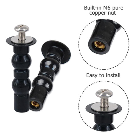 4 Pack Universal Toilet Seat Hinges with Fixing Screws, Expandable Rubber Bolt Fixings Replacement Hardware Kit to Loose and Wobbly Toilet Seats