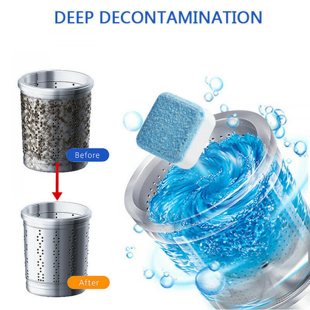 12 Pack Washing Machine Cleaner Descaler - Heavy-Duty Deep Clean and Deodorize