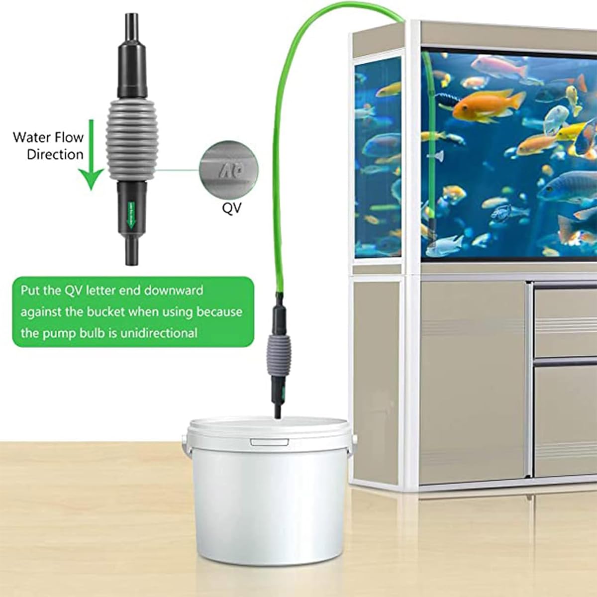 Fish Tank Water Changer Gravel Cleaner Easy Water Change Sand Washer Hand Siphon