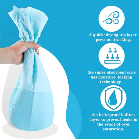 100 PCS Disposable Pet Training Pee Pads 18" x 24", Super Absorbent Leak-Proof Puppy Dog Potty Training Mats for Small Medium Large Dogs