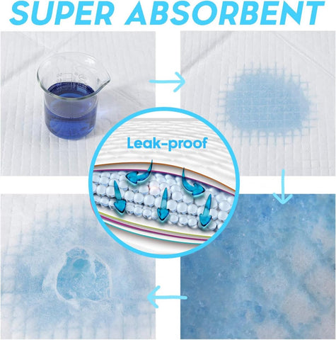 100 PCS Disposable Pet Training Pee Pads 18" x 24", Super Absorbent Leak-Proof Puppy Dog Potty Training Mats for Small Medium Large Dogs