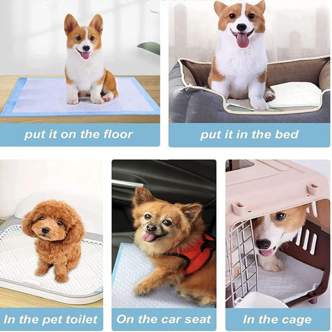 100 PCS Disposable Pet Training Pee Pads 18" x 24", Super Absorbent Leak-Proof Puppy Dog Potty Training Mats for Small Medium Large Dogs