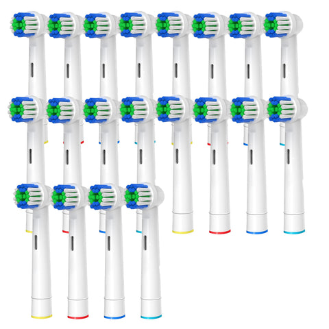 20 Pack Professional Replacement Toothbrush Heads, Medium Soft Dupont Bristles