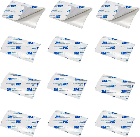 12 Pack Double‑Sided Adhesive Pads,3mm Thick Pre‑Cut Foam Mounting Tape