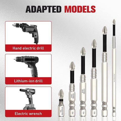 9-Piece Magnetic Screwdriver Bits Set for Impact Driver, Anti-Slip High Hardness Drill Bit Kit, Wear Resistant Magnetic Hex Shank Driver Bits for Teen Boys DIY Projects, Household Repair, Furniture Assembly & Small Machinery Maintenance