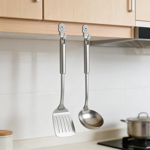20 Pack Mini Stainless Steel Wall Hooks, Silver Single Screw Small J Hooks, Heavy Duty Rustproof Metal J-Shaped Wall Mount Hanging Hooks for Kitchen, Bathroom, Closet, Garage, Utensils, Towels, Photos & Decorations
